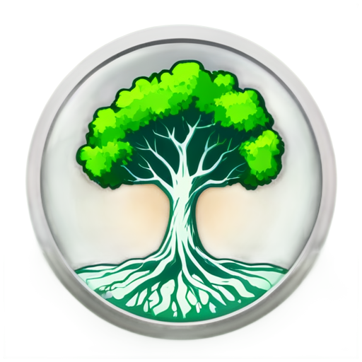 We need a logo where the base is a tree and the company name is JOY - icon | sticker