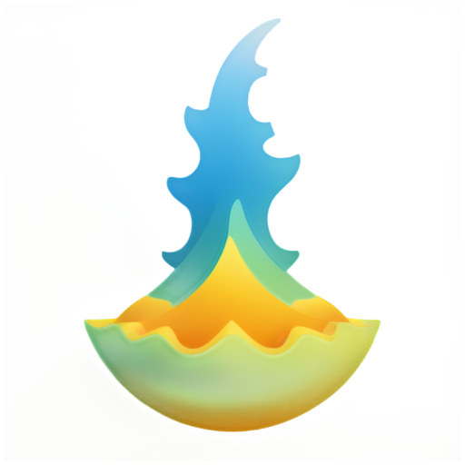 Abstract Flat Style Sponge texture blending symmetrical Hippocampus mixing nebula trajectory collision quark of redshift Tower of Babel Noah's Ark Holy City - icon | sticker