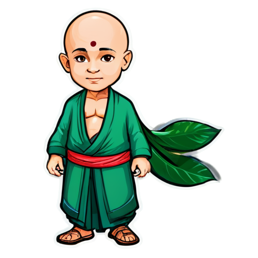 indian guru bald - icon | sticker