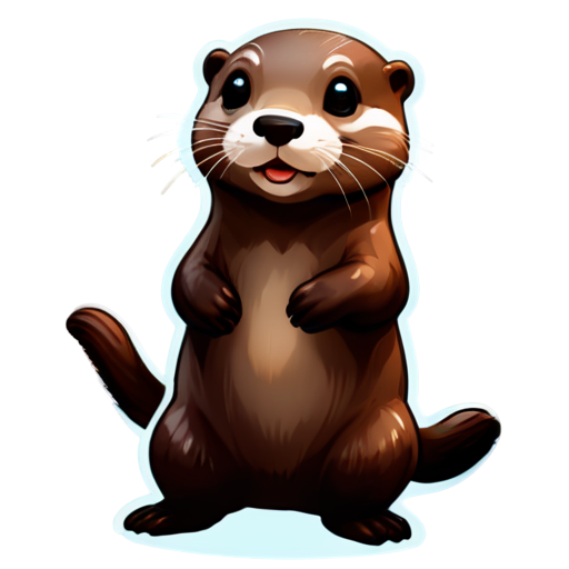 an otter who like dancing - icon | sticker