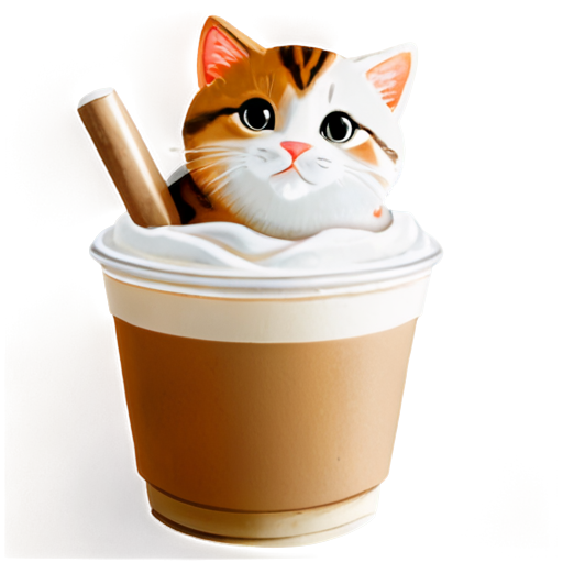 kitty latte - icon | sticker