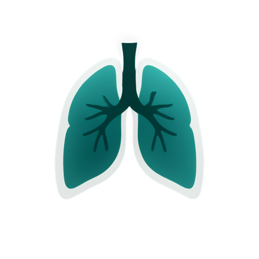 lungs deep breath with white background - icon | sticker