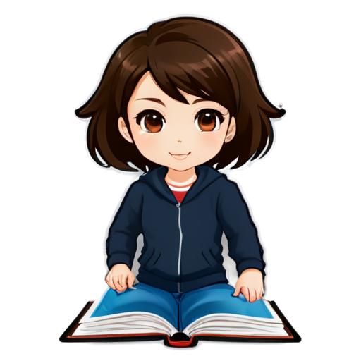 digital art of textbook - icon | sticker