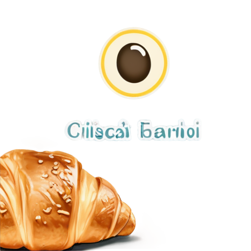 A crispy croissant filled with yam syrup and chunks of hamfruit. - icon | sticker