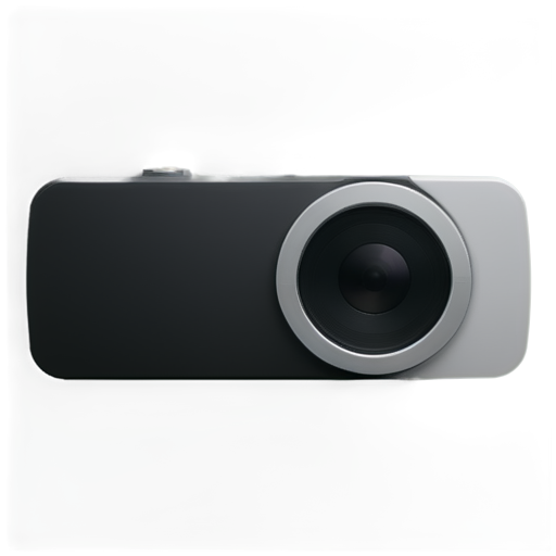 front view, black and white, Stereocamera - icon | sticker