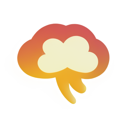 Abstract flat style sponge gluttonous brain - icon | sticker