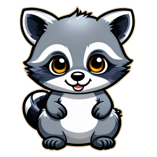 racoon money balls - icon | sticker