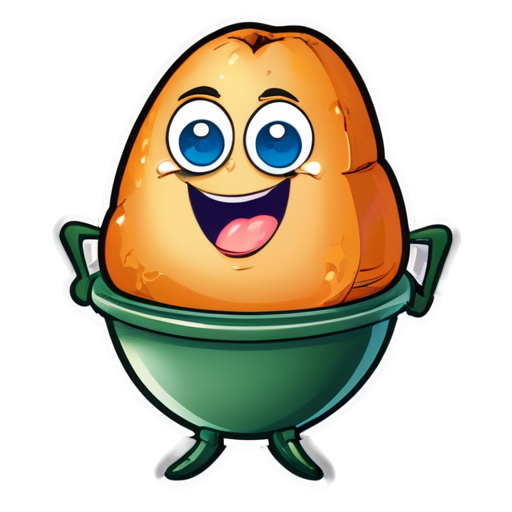 Baked yam havnik meat fried to crispy perfection. - icon | sticker