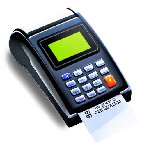 blank receipt from payment terminal on transparent background - icon | sticker