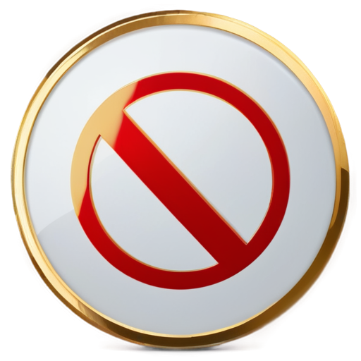 gold sign no stopping - icon | sticker