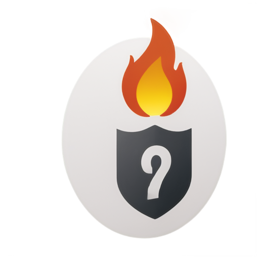 Generate an app icon featuring a flame and a shield, symbolizing the protection of gas safety - icon | sticker