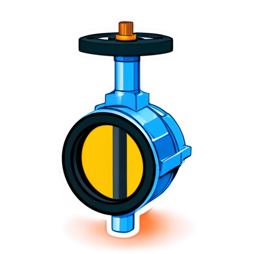 Create an icon of a butterfly valve used in industrial process - icon | sticker