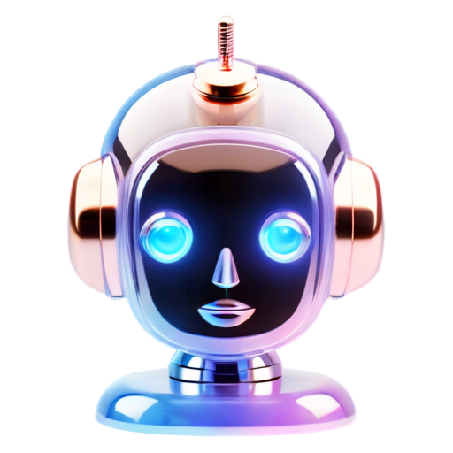 A cute the Electric State style robot's head, with a top brain made of nuts - icon | sticker