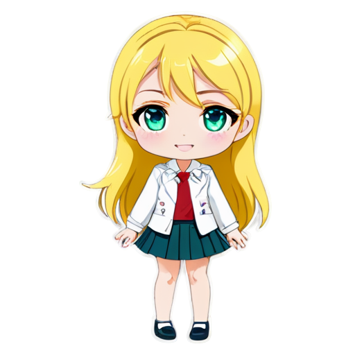 A full-length outfit for a tall, blue-eyed blonde in the following colors: honey, yellow, burgundy, pink, or leaf green. - icon | sticker