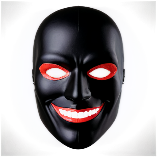 Smiling black mask - icon | sticker