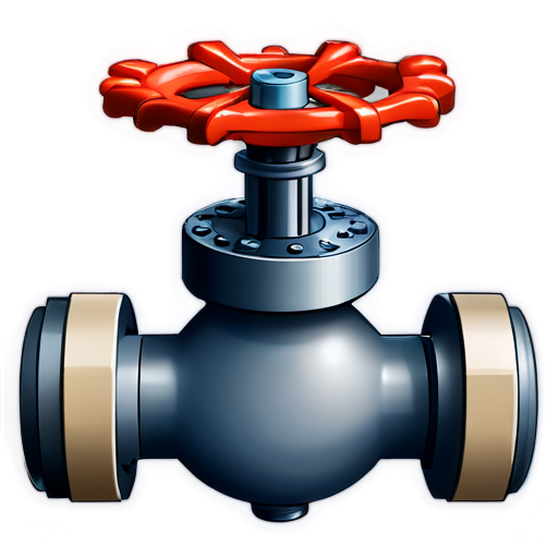 Create an icon of a globe valve used in industrial process - icon | sticker