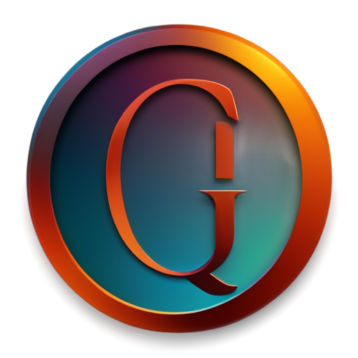 An artistic logo featuring the capital letter Q designed to captivate with a bold and vibrant introduction. The color palette includes rich and saturated tones of orange or red, emphasizing energy and creativity. The letter Q is stylized to resemble a magnifying glass, adding a clever illustrative touch that blends functionality with design - icon | sticker