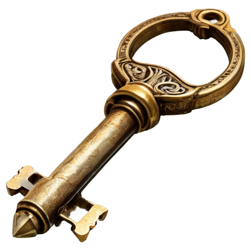 Medieval simple poor master key - icon | sticker