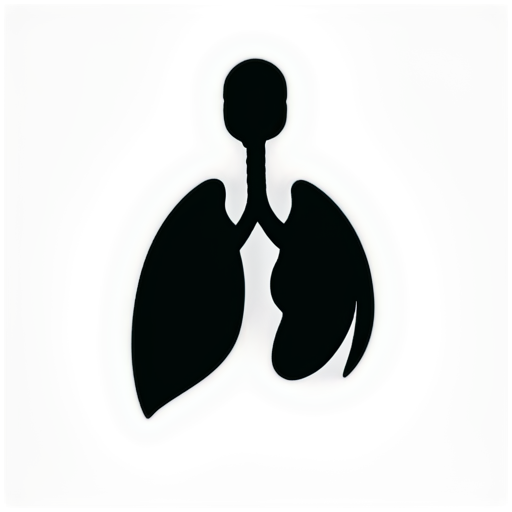 deep breath lungs with white background - icon | sticker