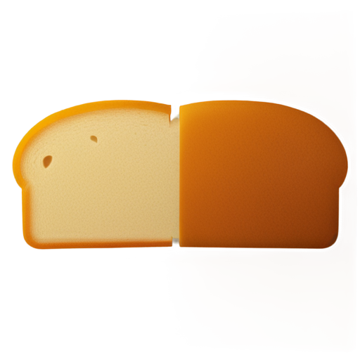 Abstract Flat Style Sponge Texture Left and Right Half Open Mouth bread - icon | sticker