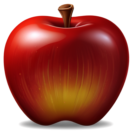 apple 3d icon for 2d merge game for board of merge objects, playrix style - icon | sticker