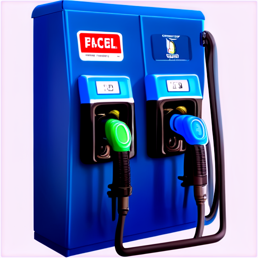 fuel pumps in blue and light blue colors - icon | sticker