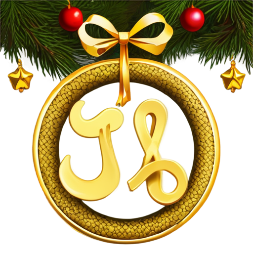 the inscription in gold letters "Love, health, prosperity!" against the background of a New Year tree and the symbol of the year - the snake - icon | sticker