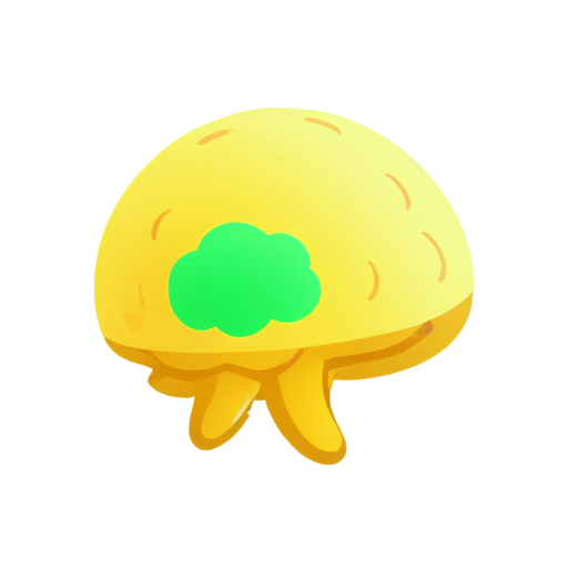 Abstract flat style sponge gluttonous brain - icon | sticker