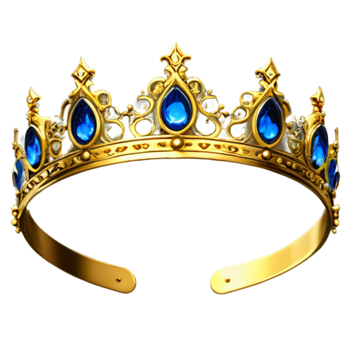 Medieval fantasy gold diadem - icon | sticker