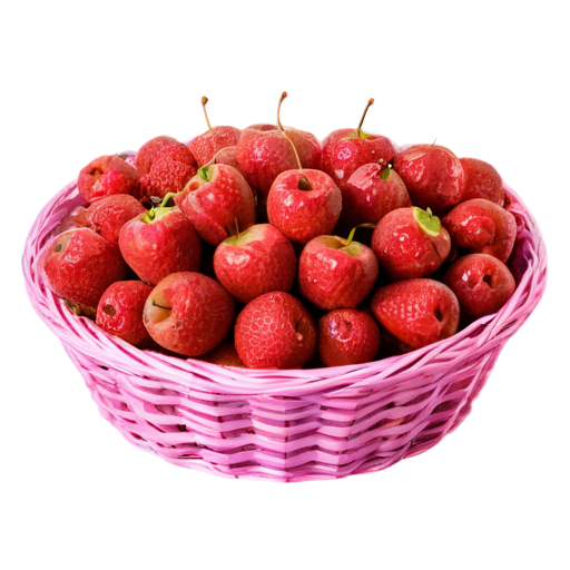 schematic image for the site of a fruit basket in pink color - icon | sticker