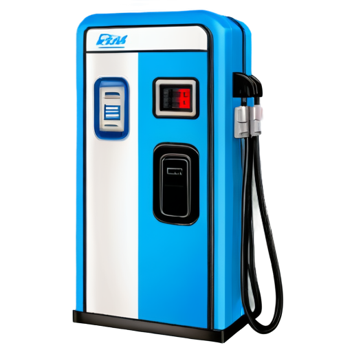 fuel pump in blue and light blue colors - icon | sticker