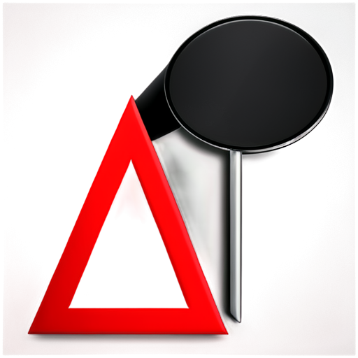 Red triangle with exclamation sign - icon | sticker