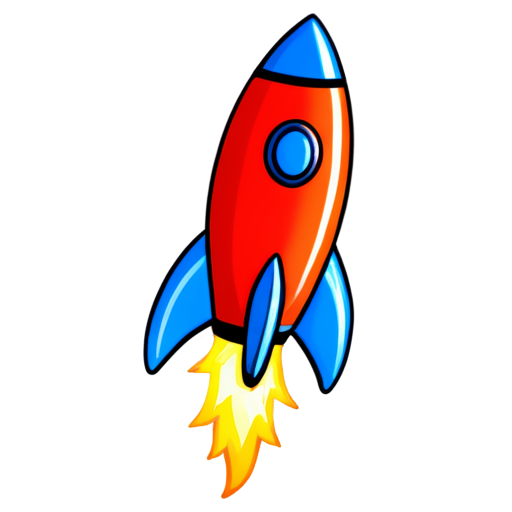 flying rocket - icon | sticker