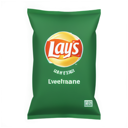 Chips packet of green lays - icon | sticker