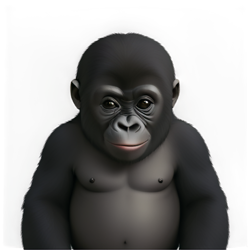 baby mammal inside gorilla - icon | sticker