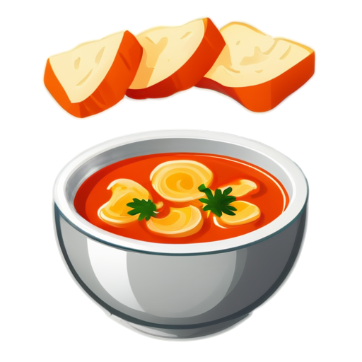 A light soup based on am syrup and chav herbs with tender slices of yam meat. - icon | sticker