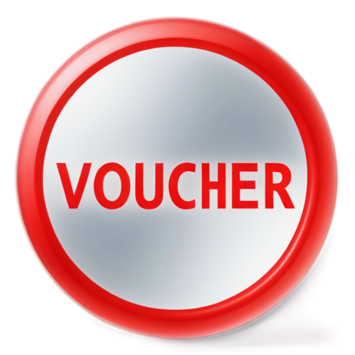 The round voucher icon needs to have voucher elements and free value elements, needs a frosted glass effect, and then red, focusing on the voucher - icon | sticker