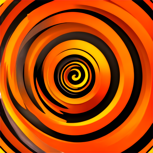 retro orange swirl background - icon | sticker