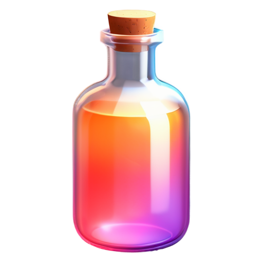 magic bottle with potion - icon | sticker