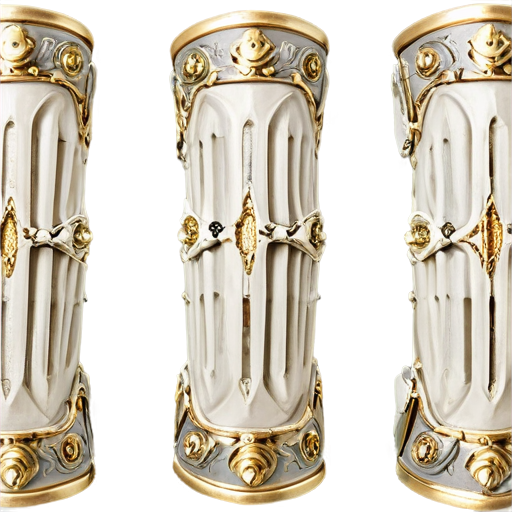 Medieval fantasy bracers made of bones, matte - icon | sticker