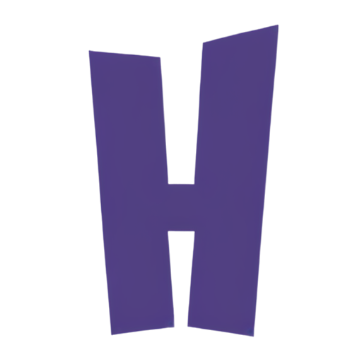 character R H purple letters only - icon | sticker