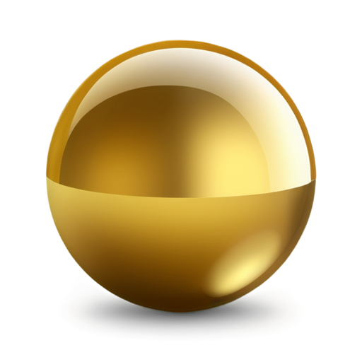 all shades of gold on the sphere - icon | sticker