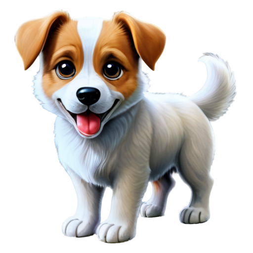 dog, cartoon, drawn, 3d - icon | sticker