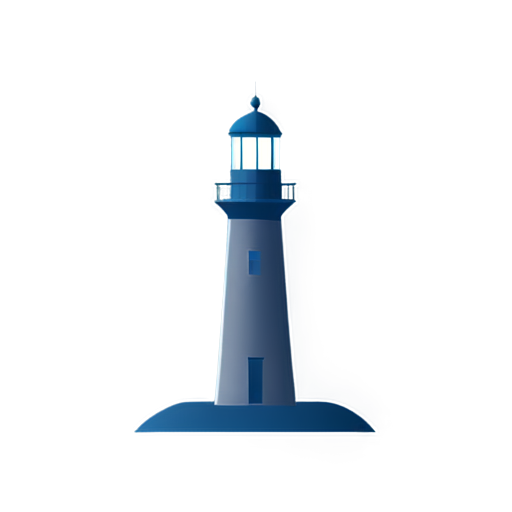 Abstract style artificial intelligence twist bandwith data lighthouse - icon | sticker