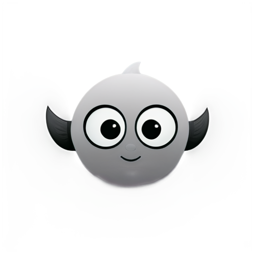 cartoon style, single color, simplified fish head logo, round face, big eyes, small upright ears, cute, black outline, white background, minimalist and fun design, (best quality,4k,8k,highres,masterpiece:1.2), ultra-detailed, (realistic,photorealistic,photo-realistic:1.37), logo design, animal logo, fish logo - icon | sticker