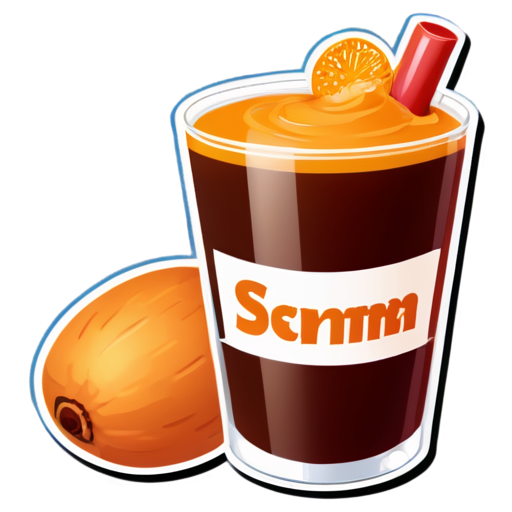 A sweet drink based on yam syrup with slices of yam berries. - icon | sticker