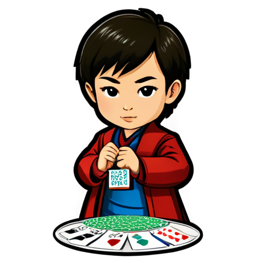 mongolian poker player - icon | sticker