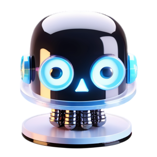 A cute Simon Stalenhag style robot's head, with a top brain made of nuts - icon | sticker