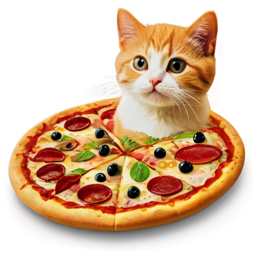 kitty pizza - icon | sticker