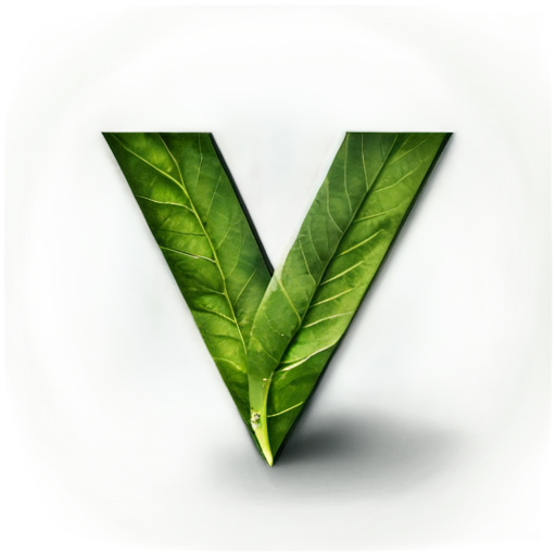 app logo - Letter Y made from leafs - icon | sticker